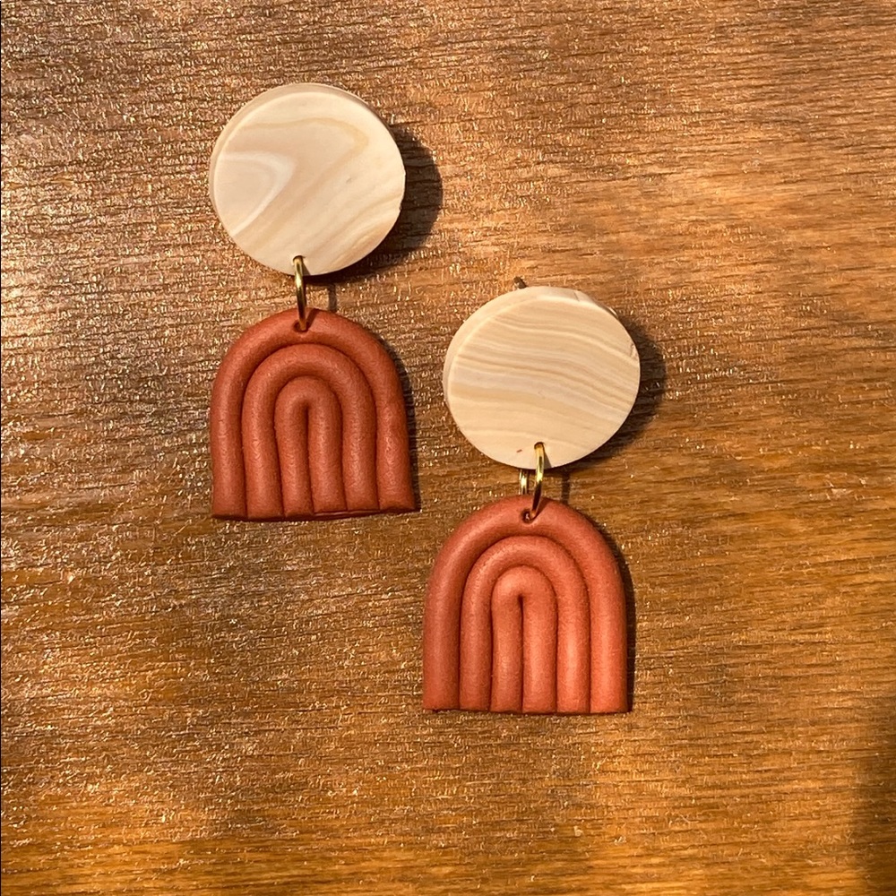 Polymer clay earrings/ unique handmade jewelry